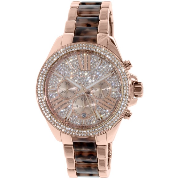 MICHAEL Michael Kors Accessories - MICHAEL Michael Kors Sparkling Rose Gold and Tortoise Watch